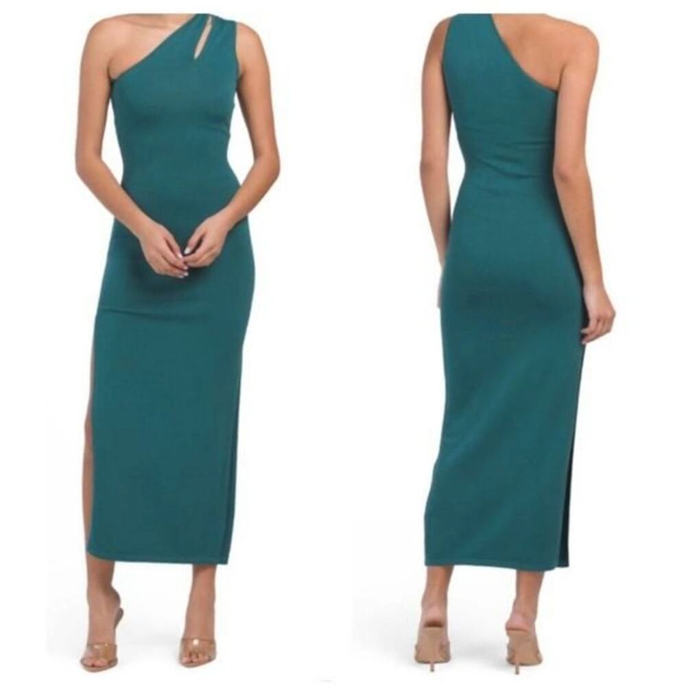 Torn Ronny Kobo Fina Knit Bodycon One Shoulder Cut Out Midi Dress XS Marina